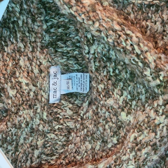 Comfy chunky cowl neck sweater xl shades of green - Picture 2 of 3